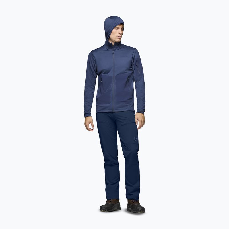 Bluză de trekking pentru bărbați NORRONA Falketind Warm2 Stretch Hood indigo night 2