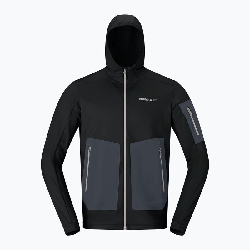 Bluză de trekking pentru bărbați NORRONA Falketind Warm2 Stretch Hood caviar black 5