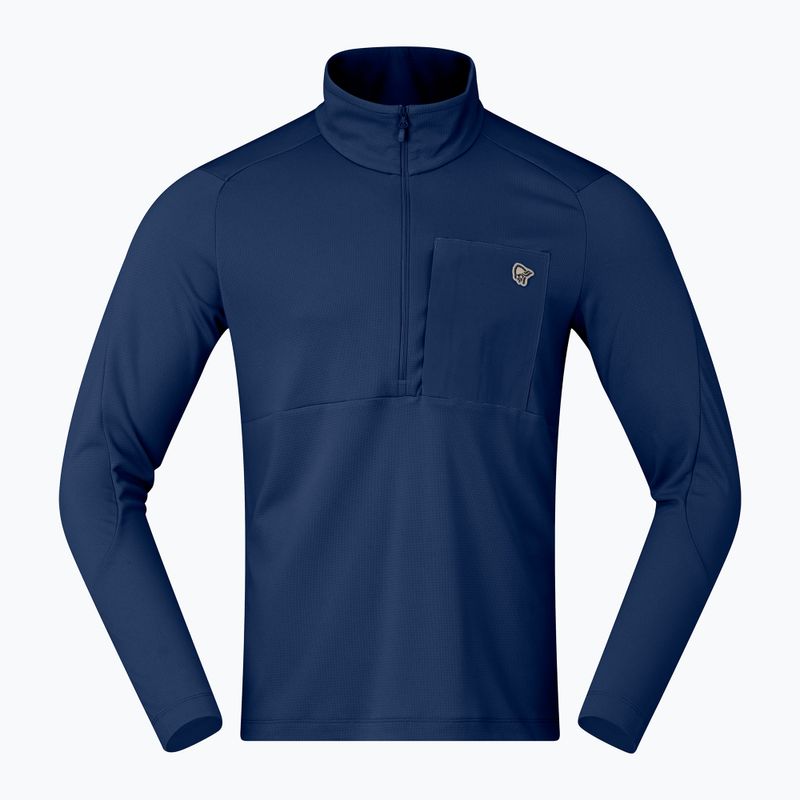 Bluză de trekking pentru bărbați NORRONA Femund Warm1 Zip Neck indigo night 5