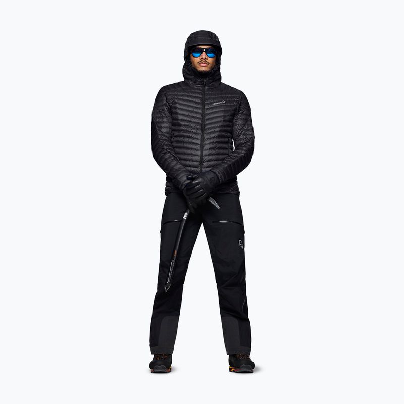 Geacă cu puf pentru bărbați Norrona Trollveggen Down800 Super Light Hood Caviar Black 2