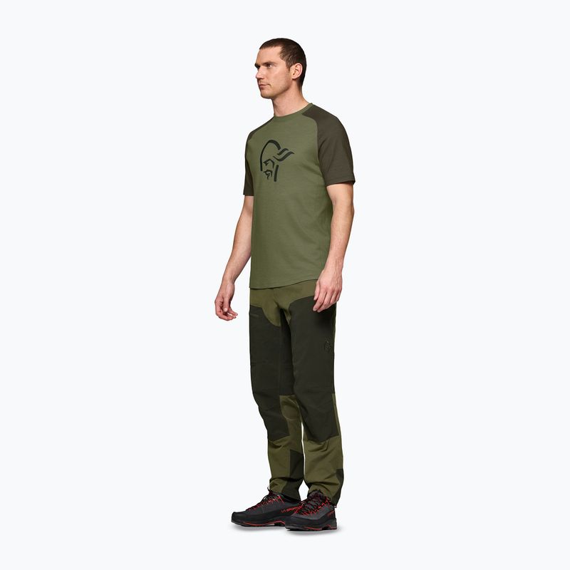 Tricou de trekking pentru bărbați NORRONA Femund PureUll loden green 4
