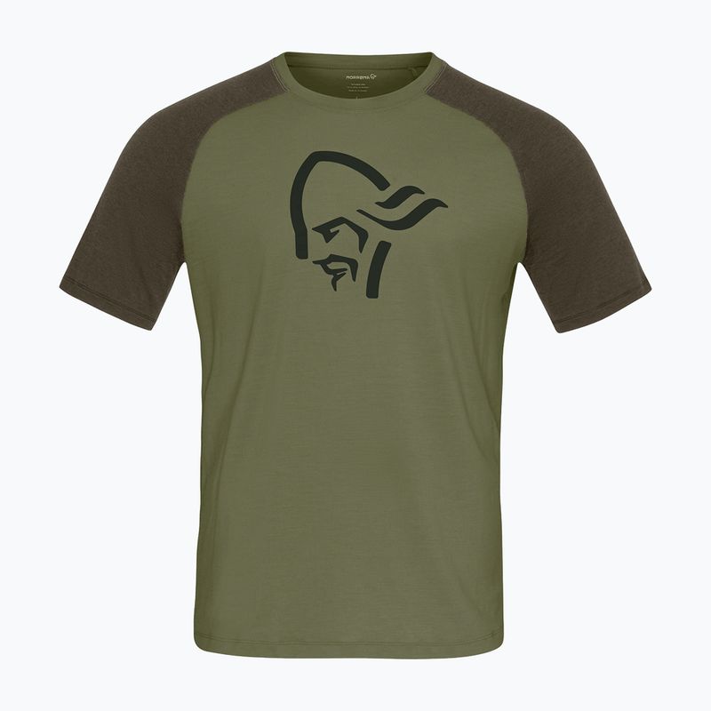 Tricou de trekking pentru bărbați NORRONA Femund PureUll loden green 5