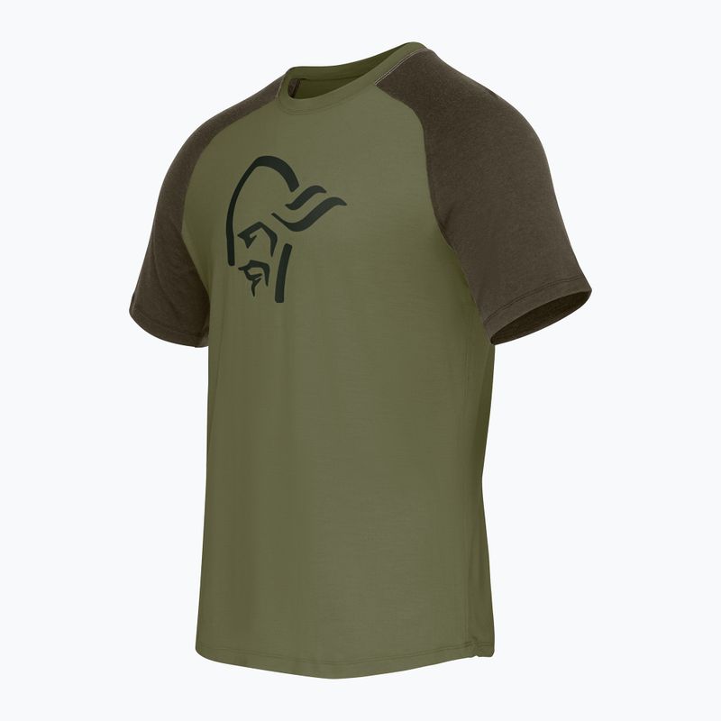 Tricou de trekking pentru bărbați NORRONA Femund PureUll loden green 7