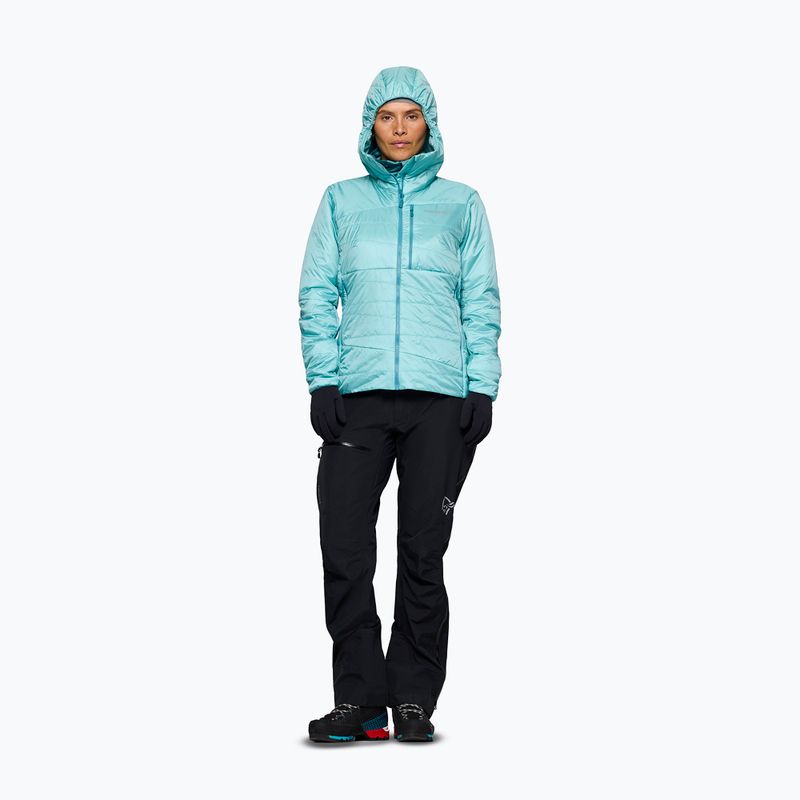 Geacă izolată pentru femei NORRONA Faketind Thermo40 Zip Hoodie aqua haze 2