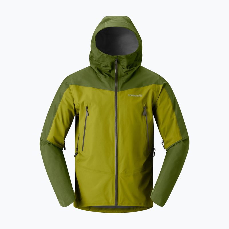 Geacă de ploaie pentru bărbați NORRONA Falketind Gore-Tex golden lime/pesto 4