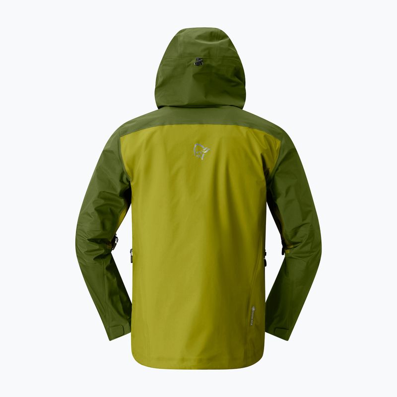 Geacă de ploaie pentru bărbați NORRONA Falketind Gore-Tex golden lime/pesto 5