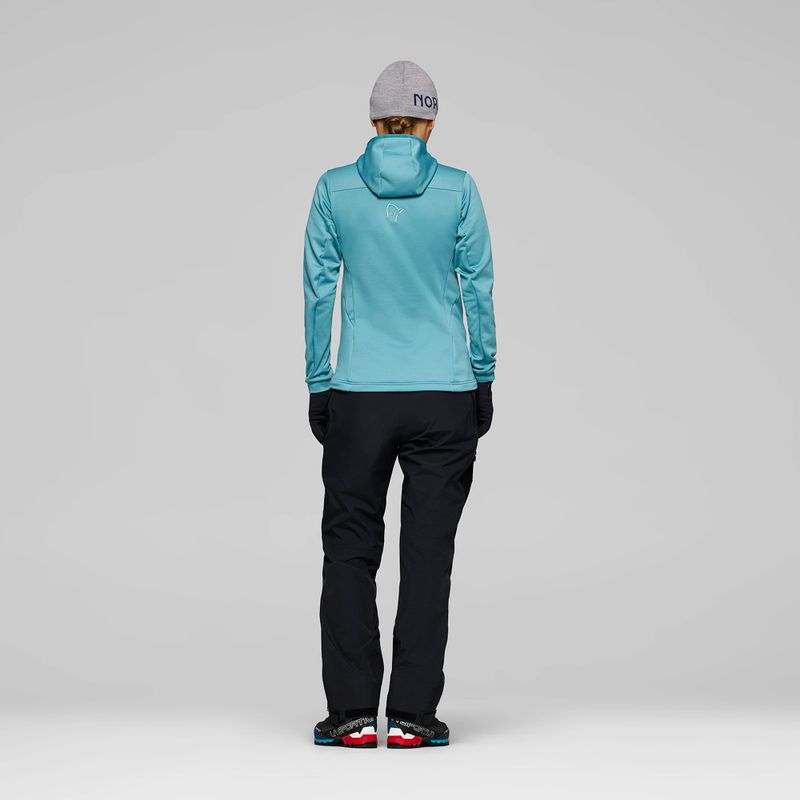 Bluză de trekking pentru femei NORRONA Falketind Warm2 Stretch Hood brittany blue 3