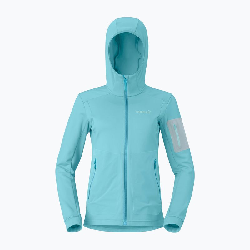 Bluză de trekking pentru femei NORRONA Falketind Warm2 Stretch Hood brittany blue 5