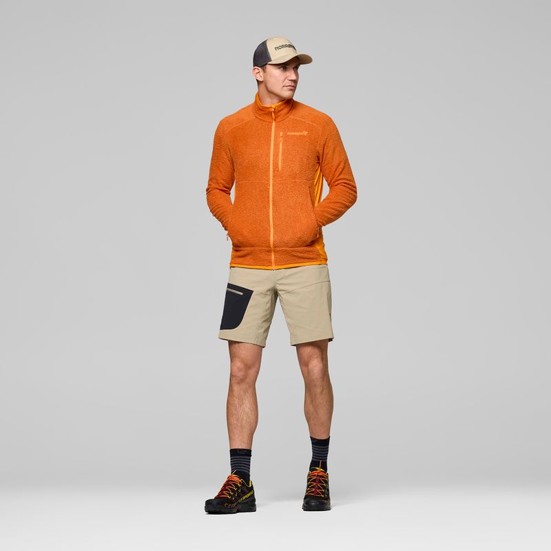 Bluză fleece pentru bărbați NORRONA Falketind Warm1 Active gold flame/exuberance 2
