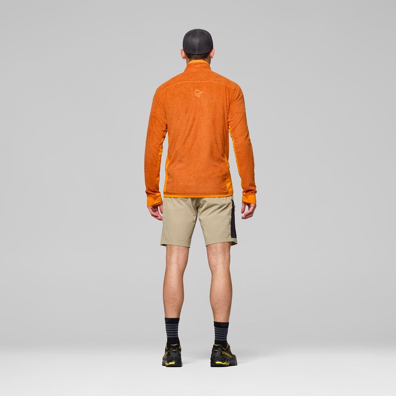 Bluză fleece pentru bărbați NORRONA Falketind Warm1 Active gold flame/exuberance 3