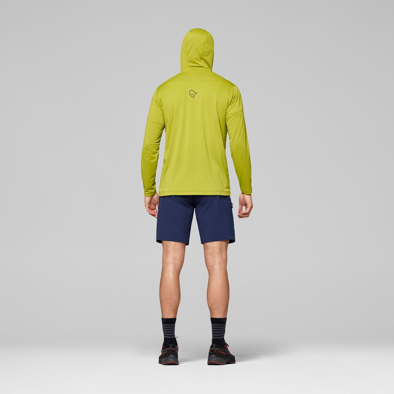 Bluză de trekking pentru bărbați NORRONA Falketind Warm1 Hood golden lime/olive night 3
