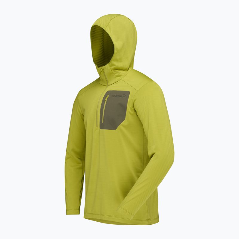 Bluză de trekking pentru bărbați NORRONA Falketind Warm1 Hood golden lime/olive night 8