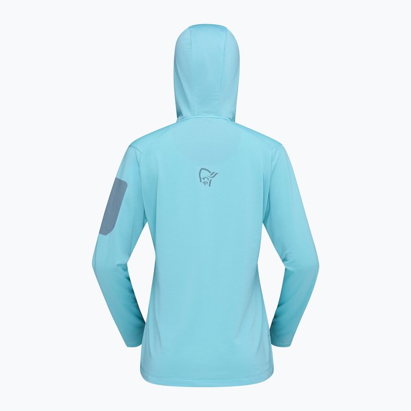 Bluză de trekking pentru femei NORRONA Falketind Warm1 Hood aqua haze/trooper 6