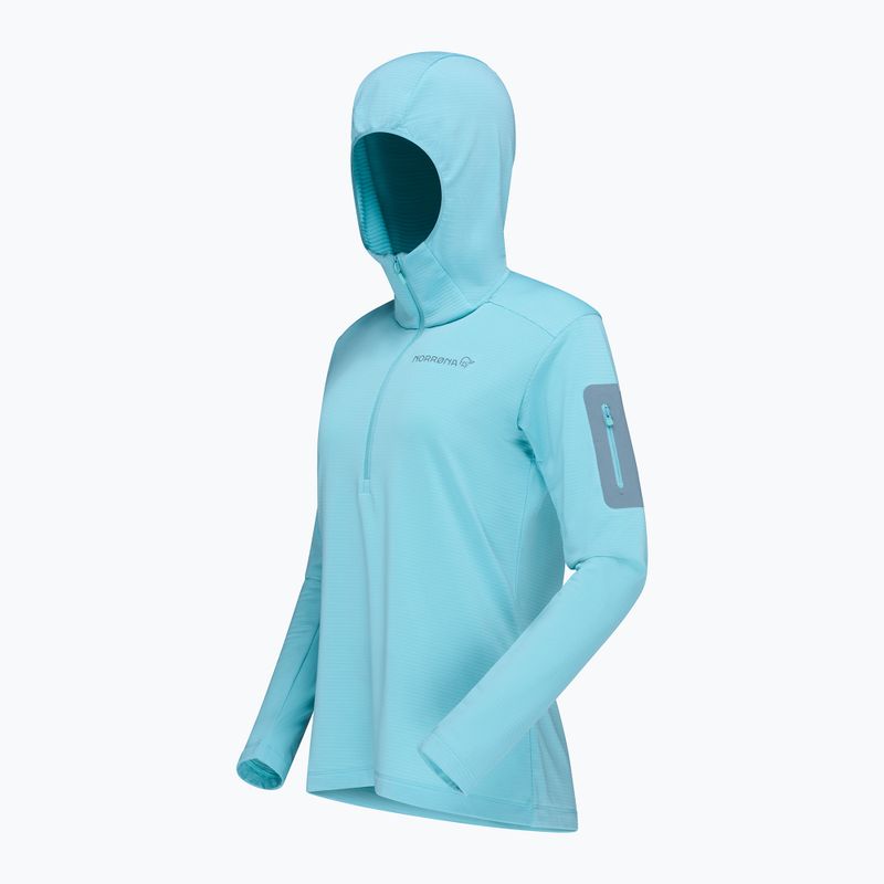 Bluză de trekking pentru femei NORRONA Falketind Warm1 Hood aqua haze/trooper 7