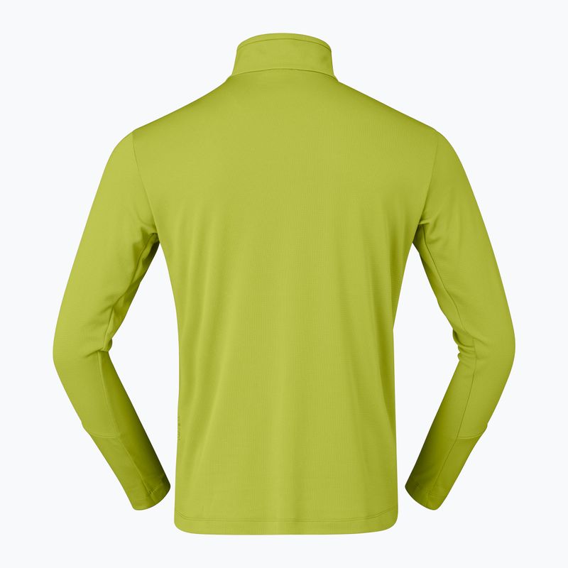 Bluză de trekking pentru bărbați NORRONA Femund Warm1 Zip Neck golden lime/olive night 6