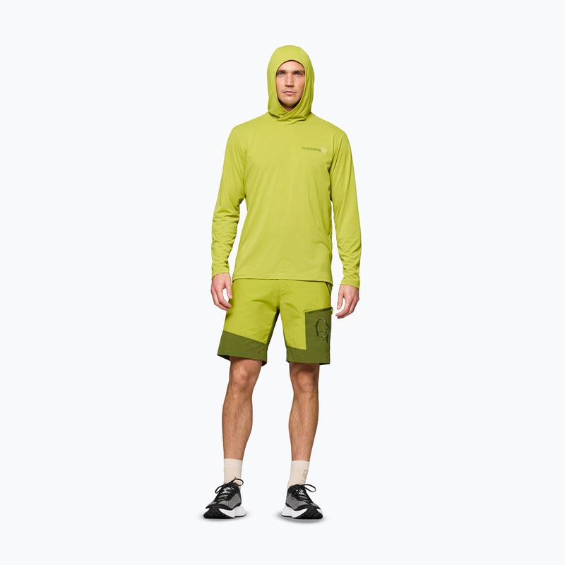 Bluză de trekking pentru bărbați NORRONA Femund Tech Hood golden lime 2
