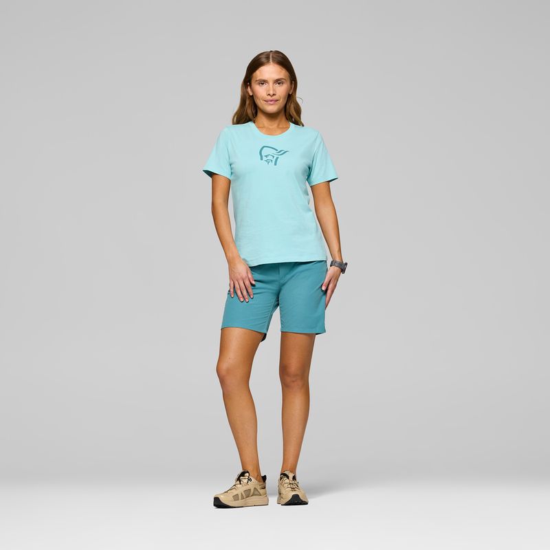 Tricou pentru femei NORRONA Cotton Viking aqua haze 2