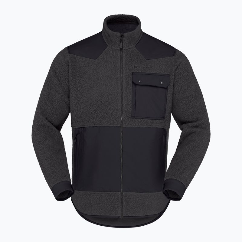 Bluză fleece pentru bărbați Norrona Tamok Warm3 phantom/caviar black 5