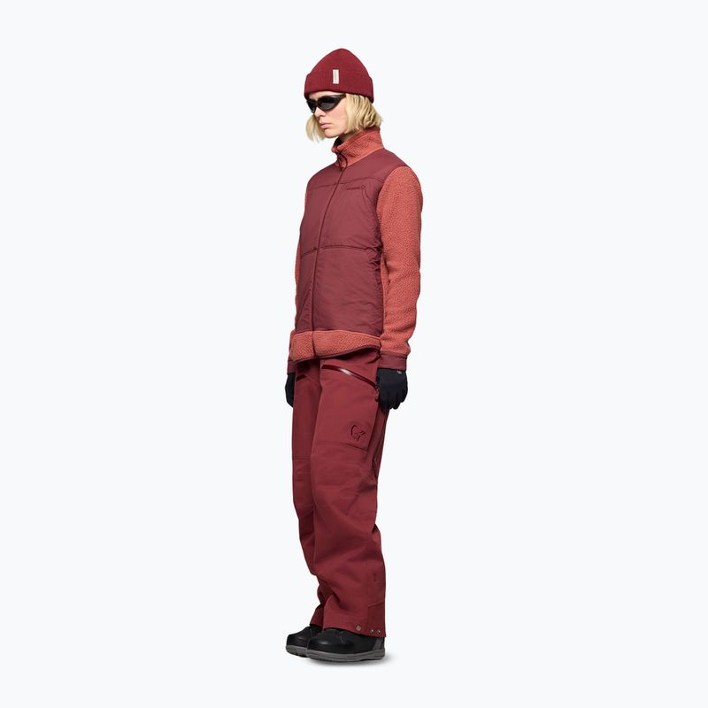 Bluză fleece pentru bărbați Norrona Tamok Warm3 cowhide/port 4