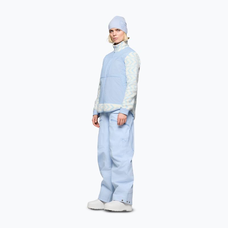 Bluză fleece pentru bărbați Norrona Tamok Warm3 whisper white/cashmere blue 2