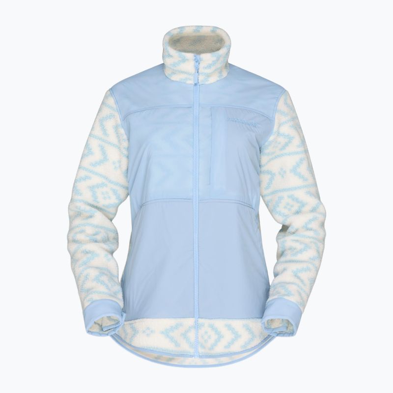 Bluză fleece pentru bărbați Norrona Tamok Warm3 whisper white/cashmere blue 4