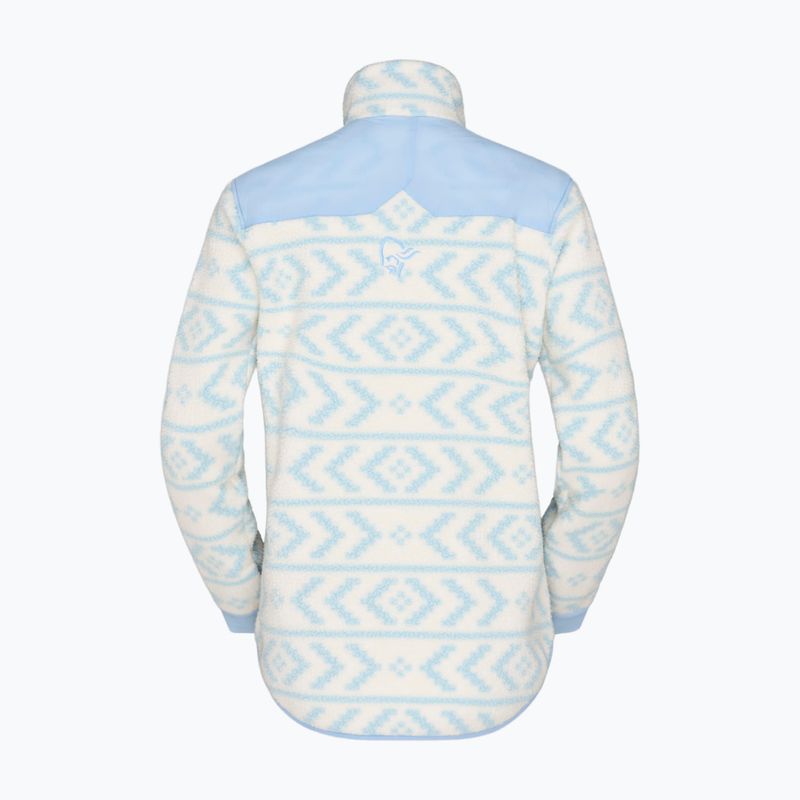 Bluză fleece pentru bărbați Norrona Tamok Warm3 whisper white/cashmere blue 5