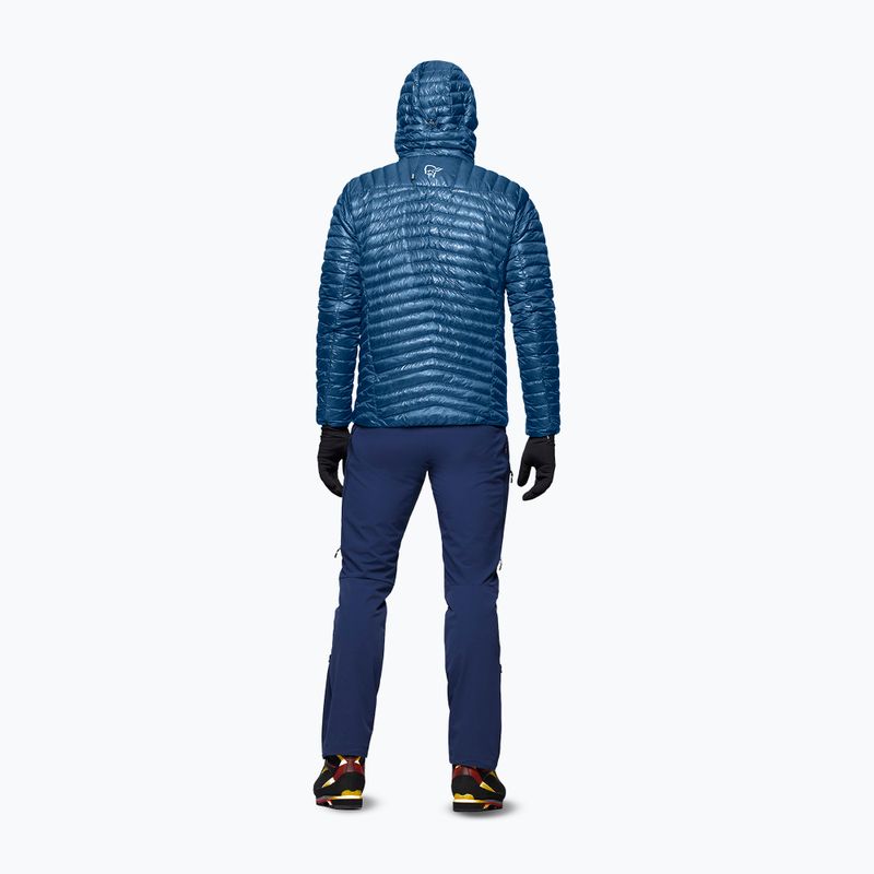 Geacă cu puf pentru bărbați Norrona Trollveggen Down800 Super Light Hood dark blue 2
