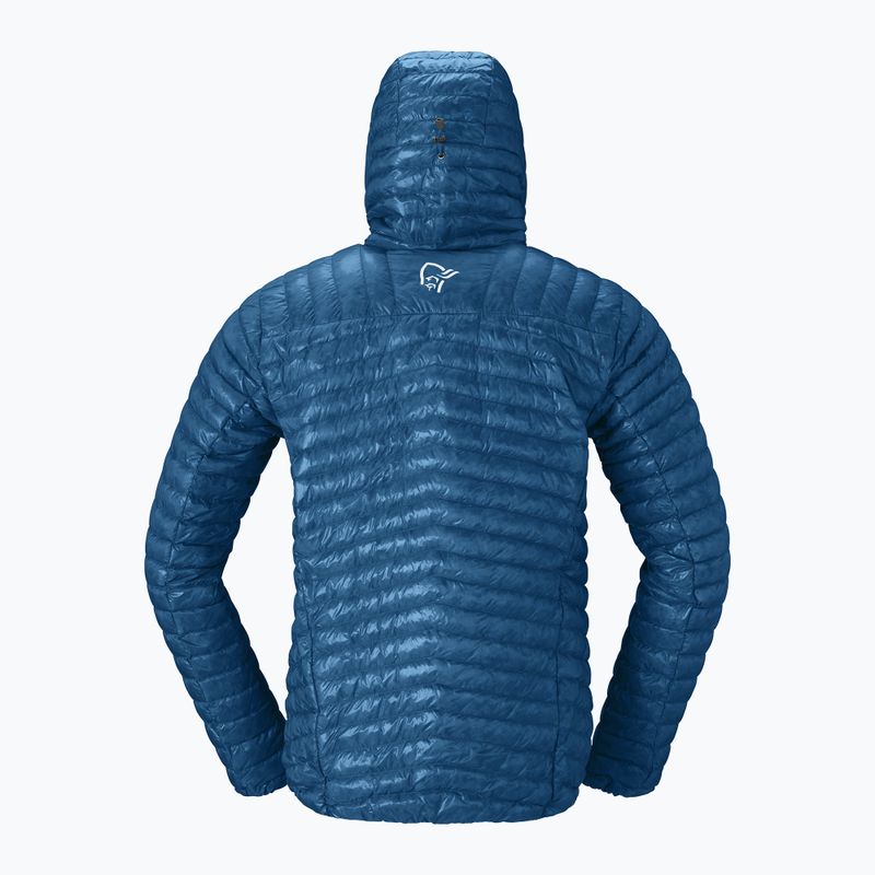 Geacă cu puf pentru bărbați Norrona Trollveggen Down800 Super Light Hood dark blue 6