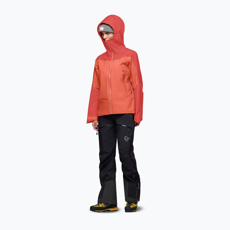 Geacă de ploaie pentru femei NORRONA Falketind Gore-Tex deep sea coral/baked apple 4