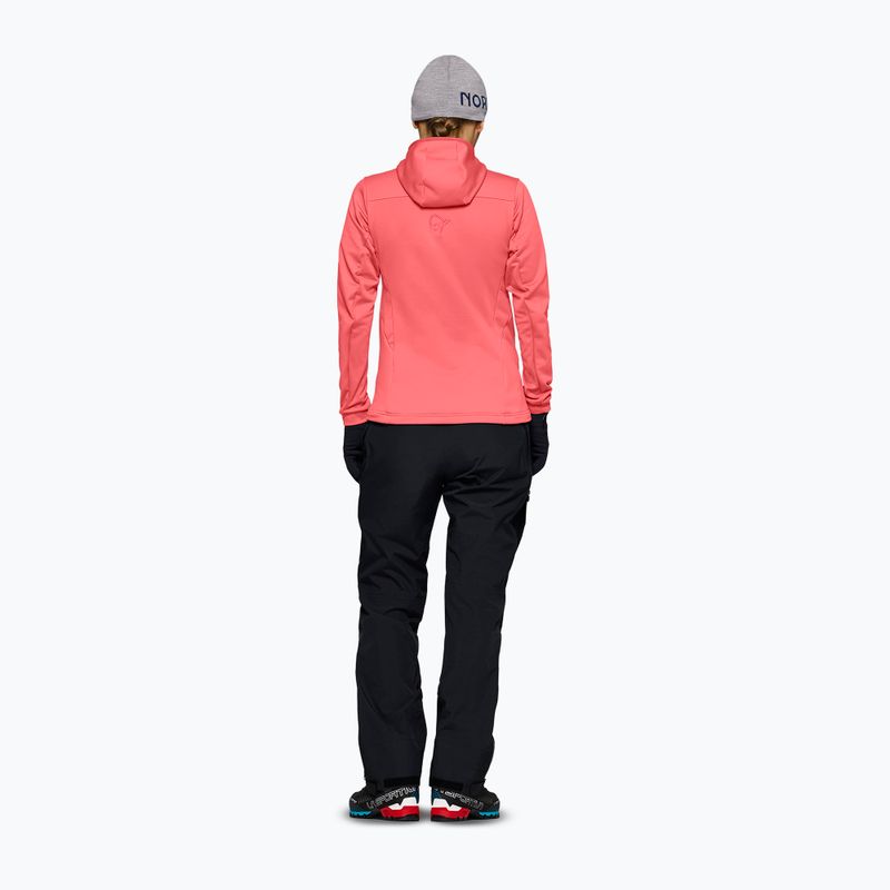 Bluză de trekking pentru femei NORRONA Falketind Warm2 Stretch Hood deep sea coral/baked apple 3