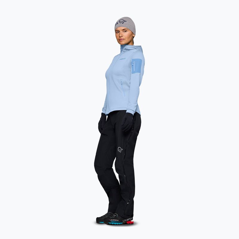 Bluză de trekking pentru femei NORRONA Falketind Warm2 Stretch Hood cashmere blue/allure 4