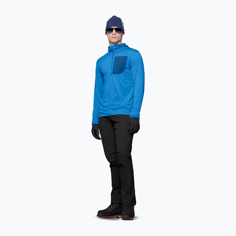 Bluză de trekking pentru bărbați NORRONA Falketind Warm1 Hood brilliant blue/dark blue 2