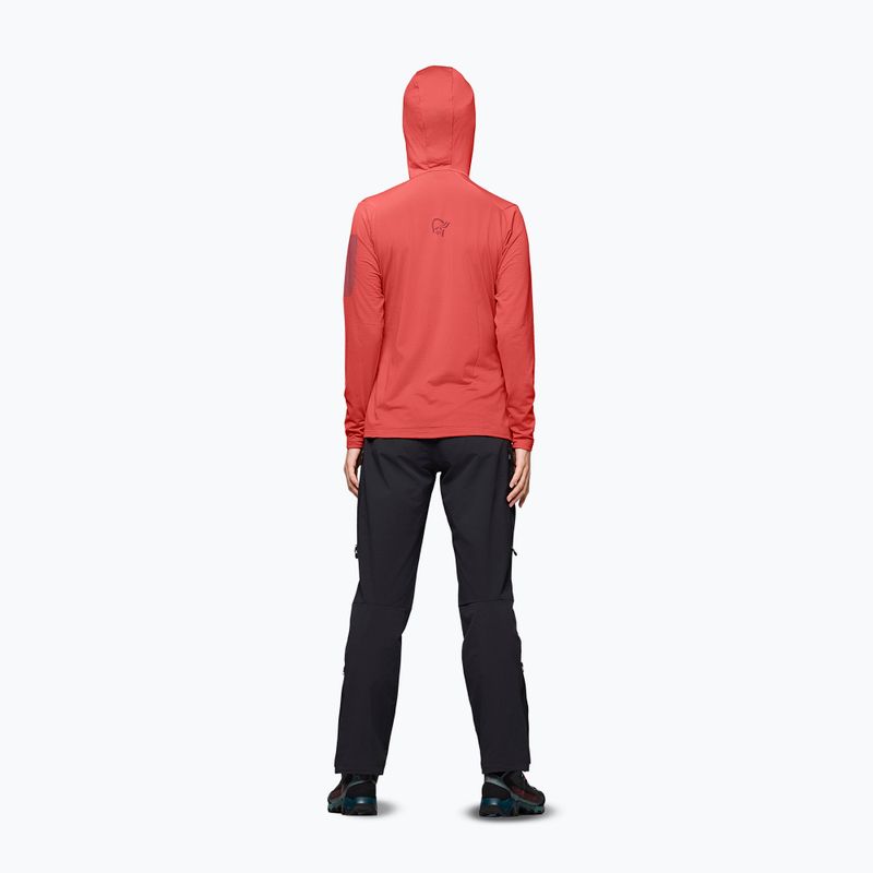 Bluză de trekking pentru femei NORRONA Falketind Warm1 Hood deep sea coral/baked apple 3