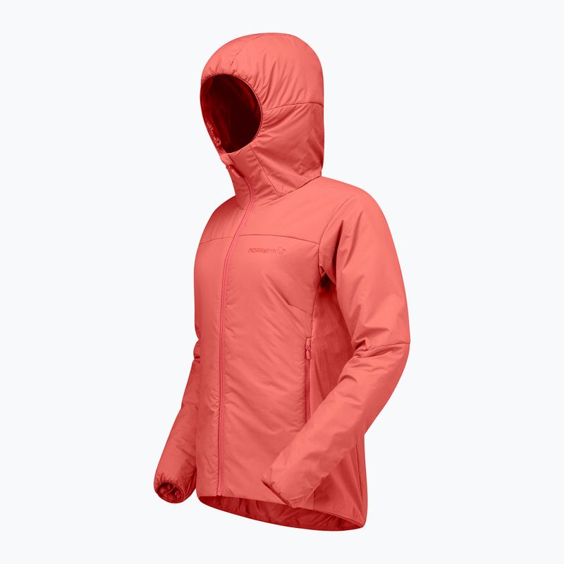 Geacă izolată pentru femei NORRONA Femund Thermo60 Zip Hood deep sea coral 7