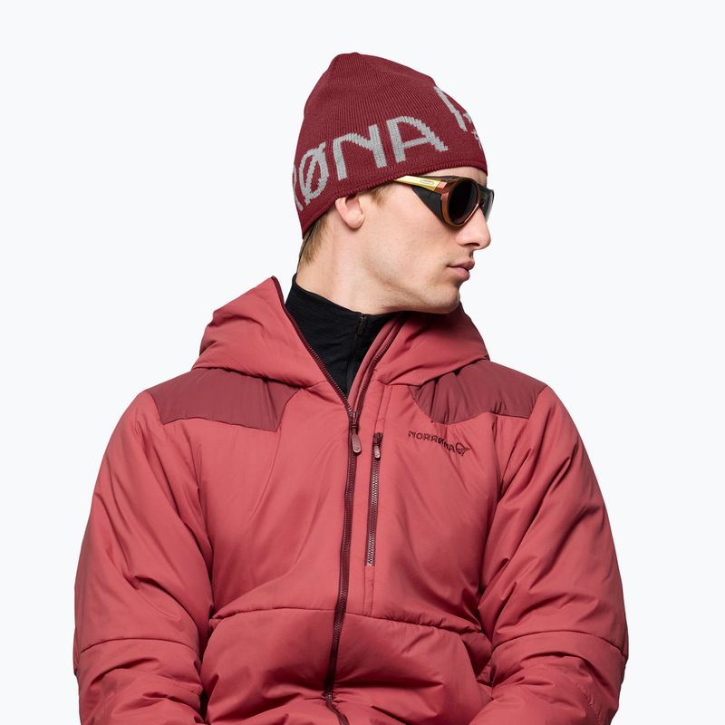 Căciulă de iarnă NORRONA MerinoUll Logo Beanie port 4