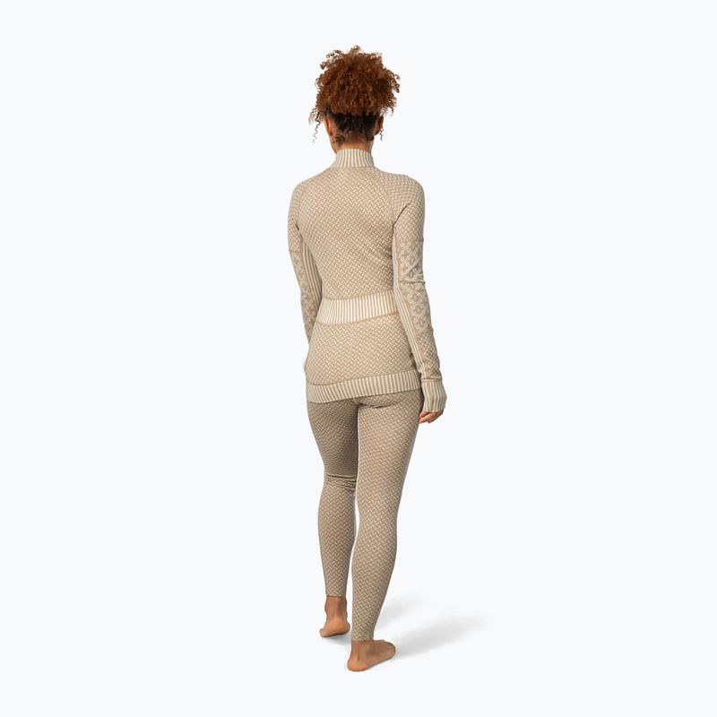 Bluză termoactivă pentru femei KARI TRAA Smekker Half Zip mocha 2