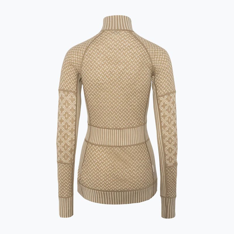 Bluză termoactivă pentru femei KARI TRAA Smekker Half Zip mocha 4