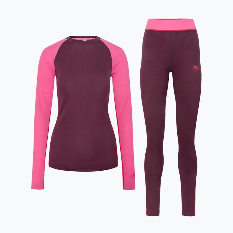 Set de lenjerie termoactivă pentru femei KARI TRAA Kaia wine 7