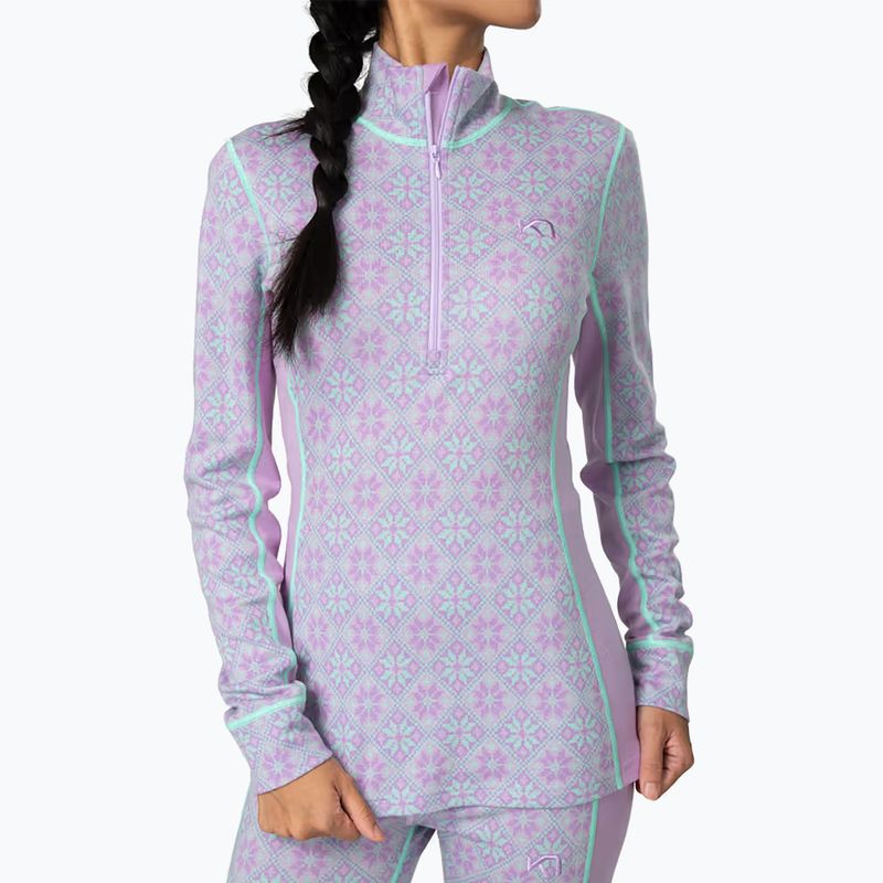 Bluză termoactivă pentru femei KARI TRAA Rose Half Zip lily 4