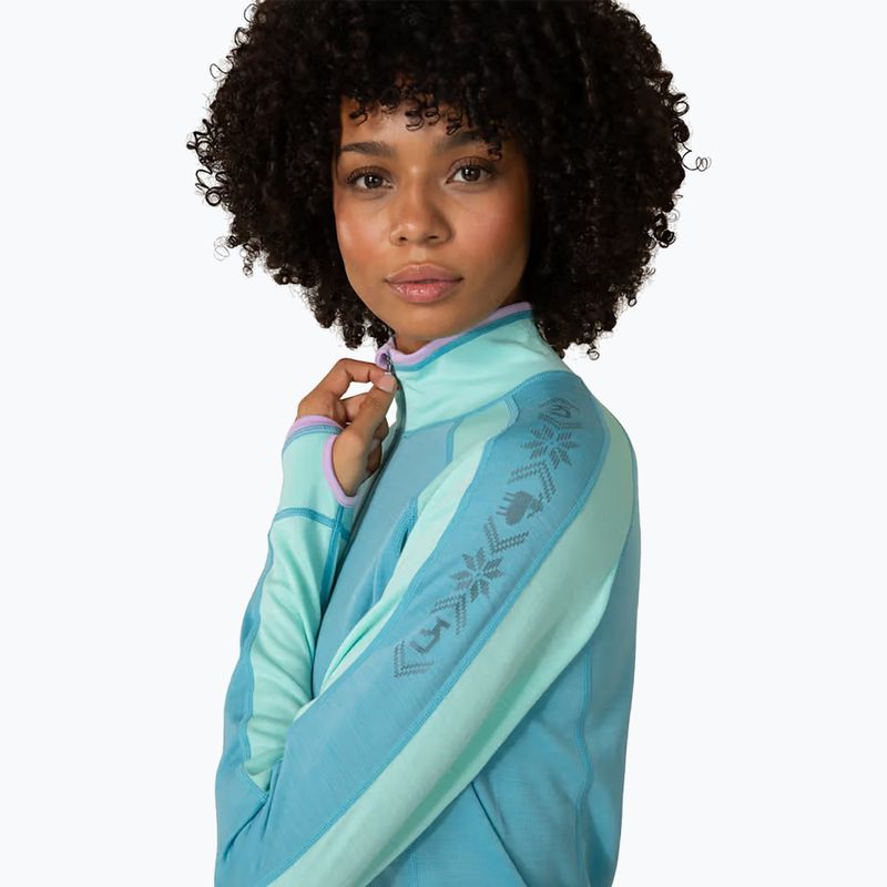 Bluză termoactivă pentru femei KARI TRAA Mila Half Zip blue lagoon 4