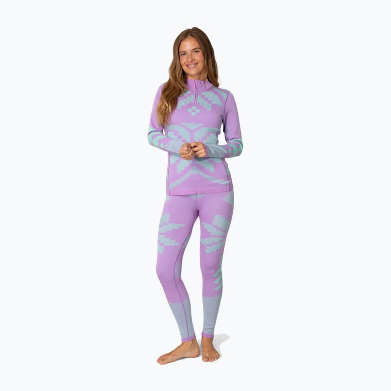 Bluză termoactivă pentru femei KARI TRAA Faith Half Zip violet 2
