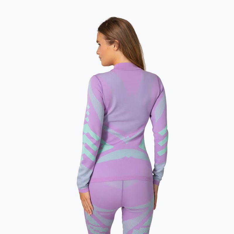 Bluză termoactivă pentru femei KARI TRAA Faith Half Zip violet 3