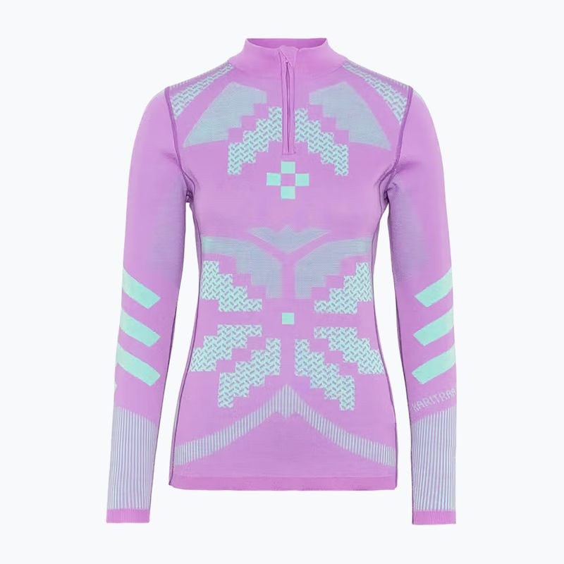 Bluză termoactivă pentru femei KARI TRAA Faith Half Zip violet 4
