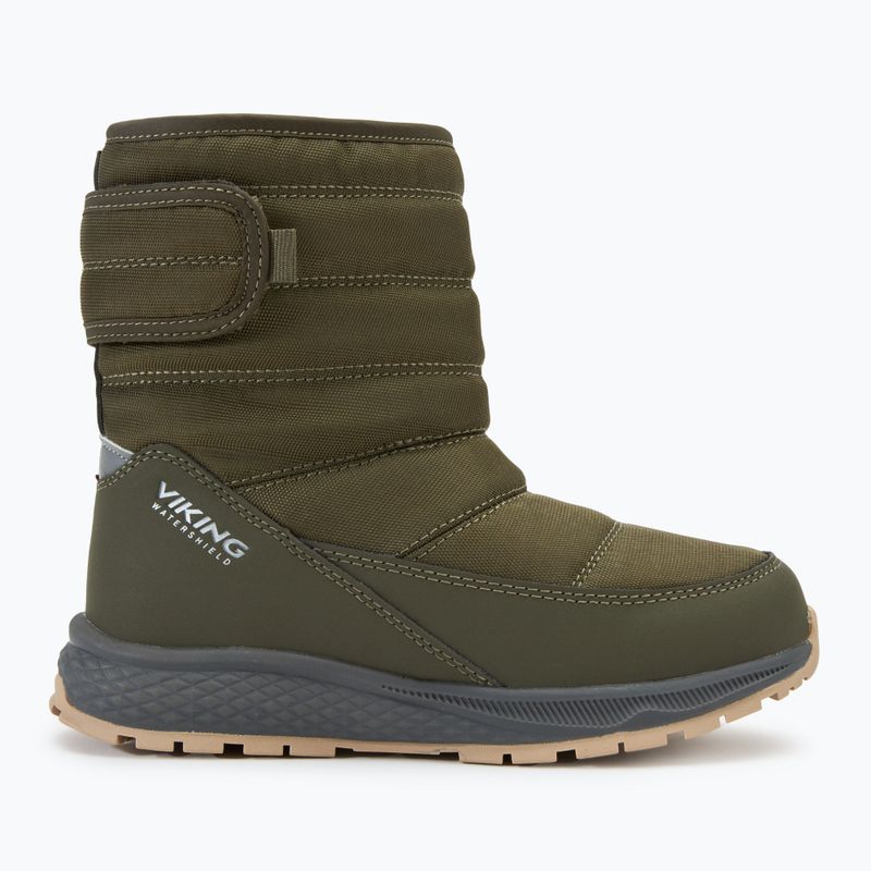 Ghete pentru copii Viking Footwear Equip Warm Waterproof 1V Pull On olive 2