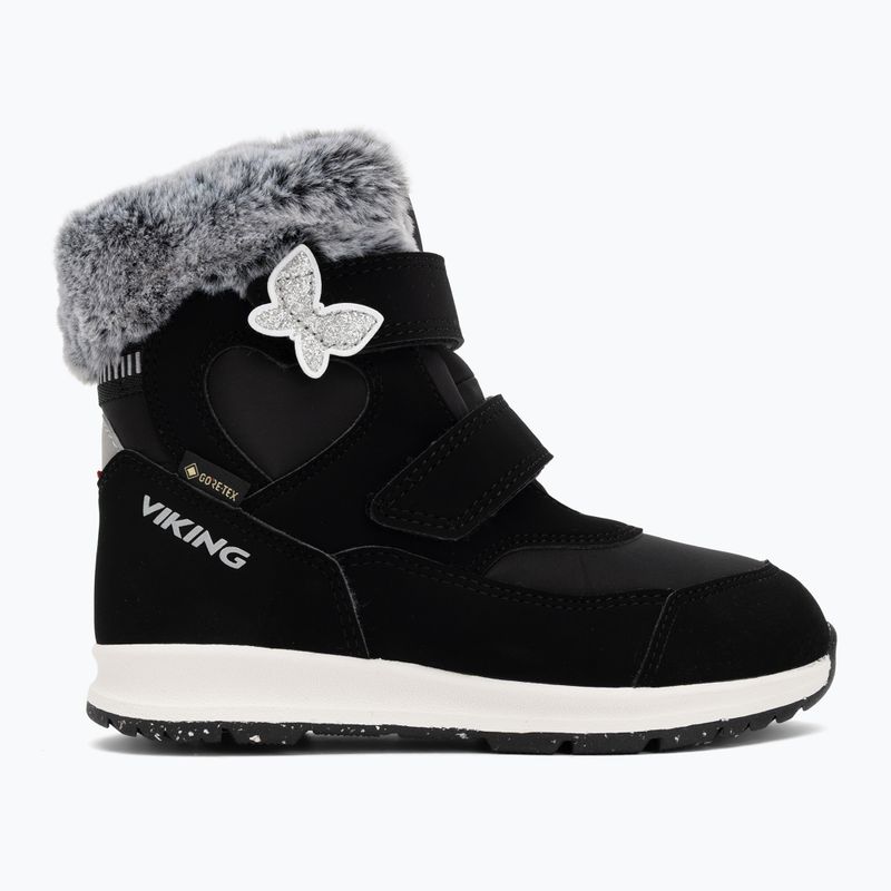 Ghete pentru copii Viking Footwear Belle Butterfly Warm GTX 2V black 2