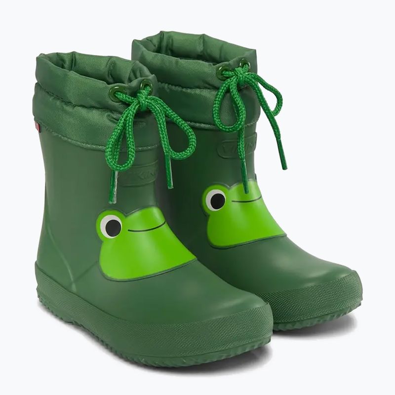 Cizme de cauciuc pentru copii Viking Footwear Alv Indie Print verde 10