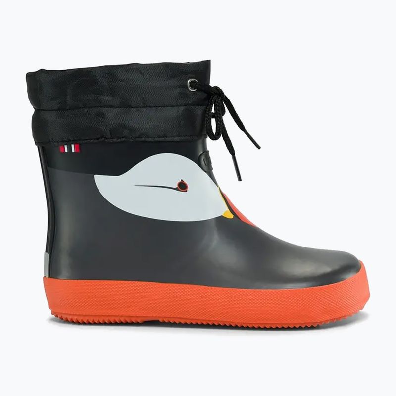 Cizme de cauciuc pentru copii Viking Footwear Alv Barefoot Paw Print negru 8