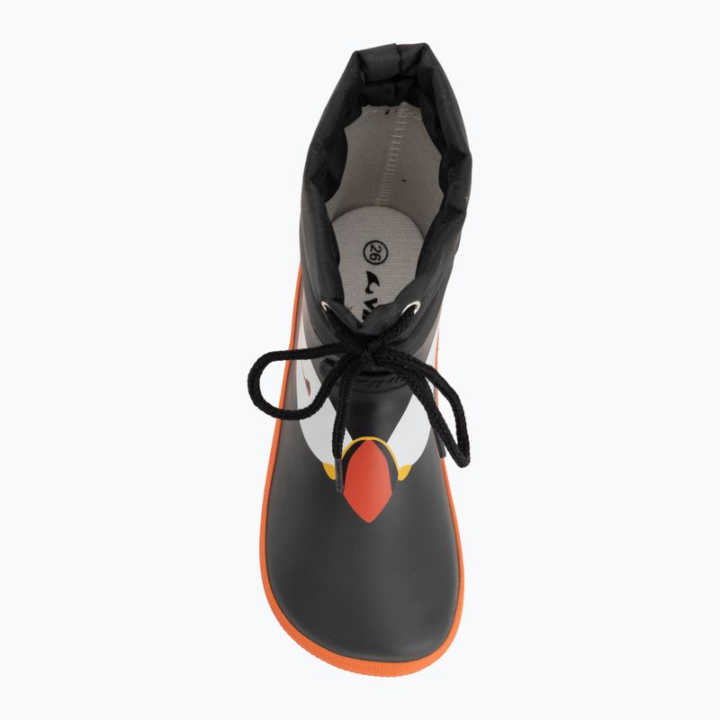 Cizme de cauciuc pentru copii Viking Footwear Alv Barefoot Paw Print negru 5