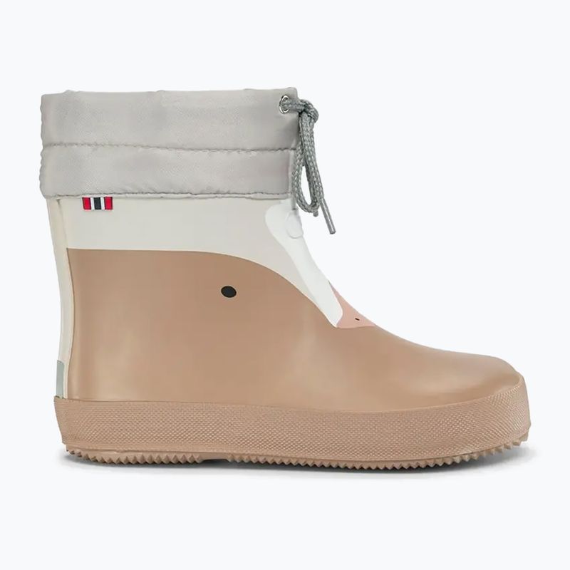 Cizme de cauciuc pentru copii Viking Footwear Alv Barefoot Paw Print bej 8