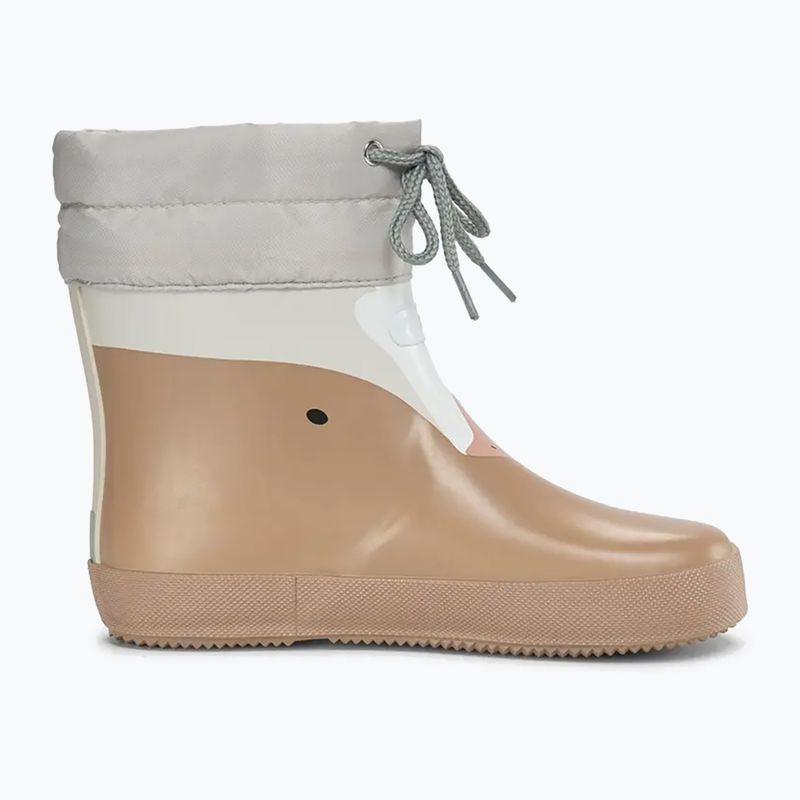 Cizme de cauciuc pentru copii Viking Footwear Alv Barefoot Paw Print bej 9